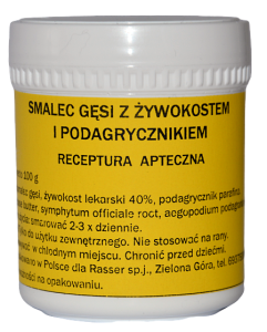Smalec gęsi z żywokostem i podagrycznikiem 100 g